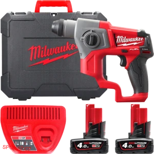 MILWAUKEE M12 FUEL™ Kompaktní SDS-Plus vrtací kladivo, 2x 4,0 Ah