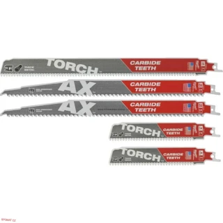 MILWAUKEE Pilové plátky SAWZALL Carbide 5 ks Demolition Set 49222206